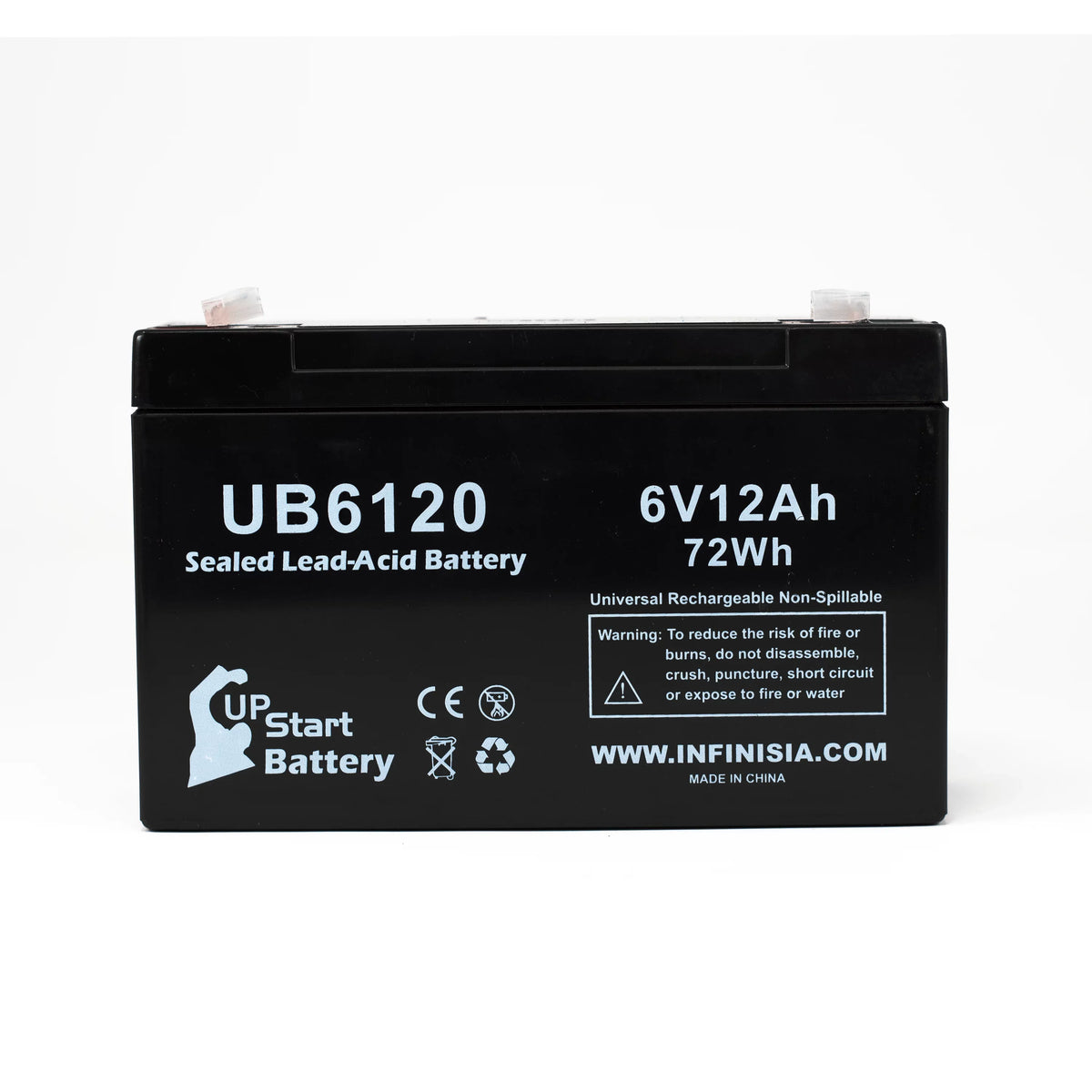 3x Pack - Compatible Tripp-Lite 850 Battery - Replacement  Universal Sealed Lead Acid Battery (6V, 12Ah, 12000mAh,  Terminal, , ) - Includes 6  to  Terminal Adapters