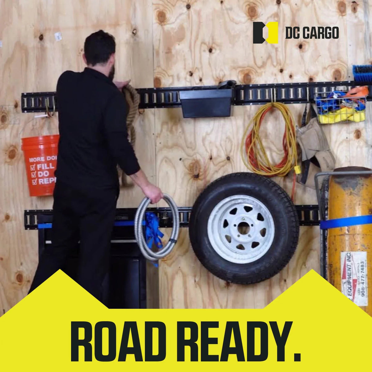 Cargo -Track Basket | Trailer Organizing Storage Pail | 13" x 7-1/8" x