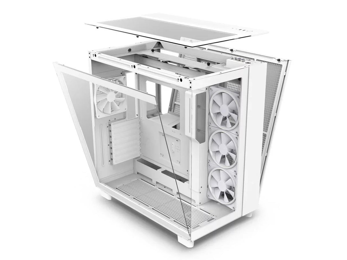 Elite - All White - --01 - Premium Dual-Chamber - Mid-Tower -  Fans - Case
