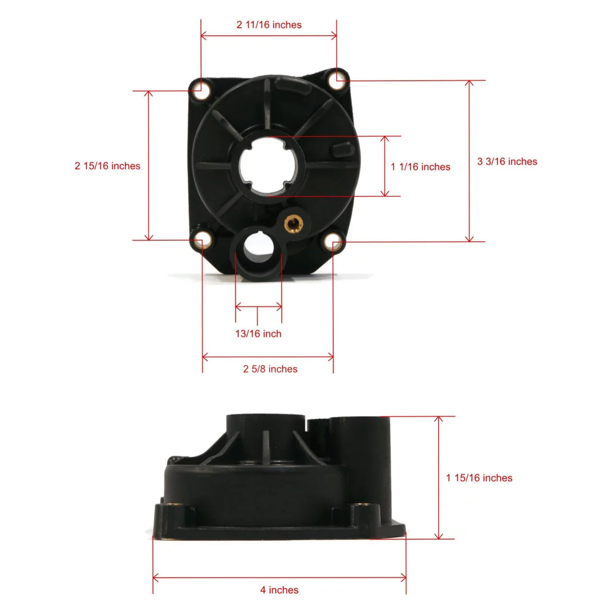 The  Shop | Water Pump Impeller Housing Repair Kit For Mallory 9-43408, 943408 Outboard Boat