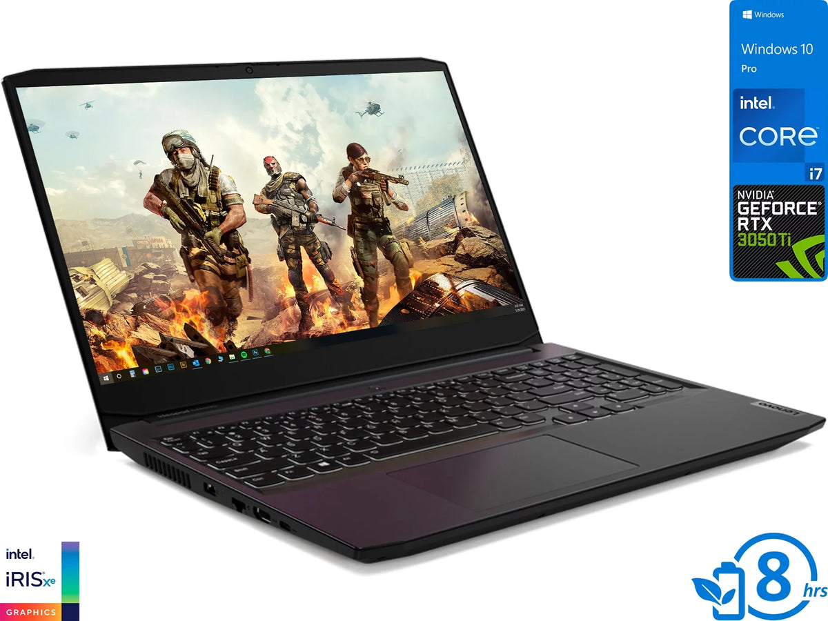 Lenovo IdeaPad 3i Gaming Laptop, 15.6" 120Hz  Display, Intel Core i7-11370H Upto 4.8GHz, 16GB , 256GB NVMe  + 1TB ,  GeForce  3050 Ti, , Wi-Fi, Bluetooth, Windows 10 Pro