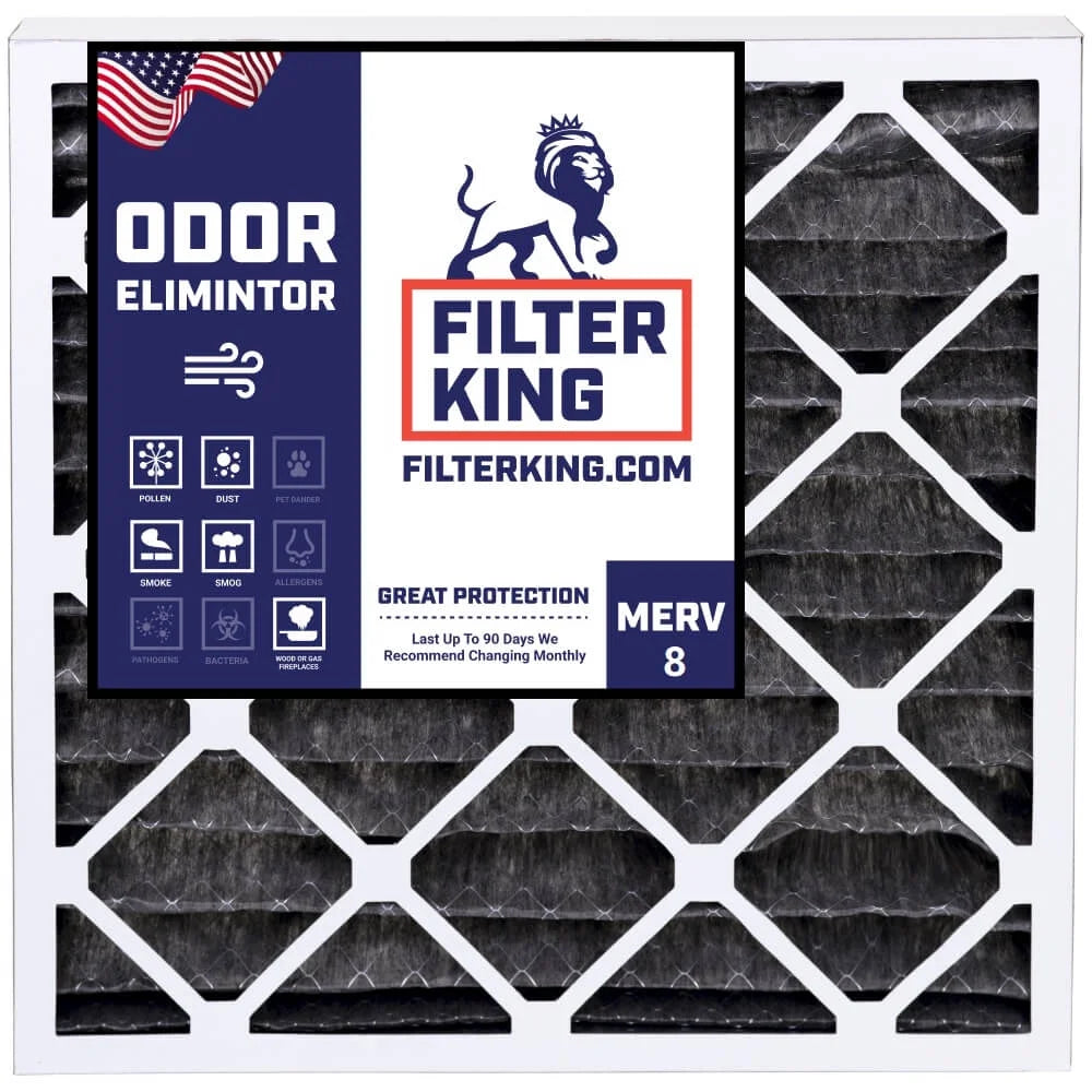 Filter King 15.25x15.25x1 Air Filter | 4- | Carbon  8  Pleated / Furnace Filters |    | Actual Size: 15.25 x 15.25 x .75"