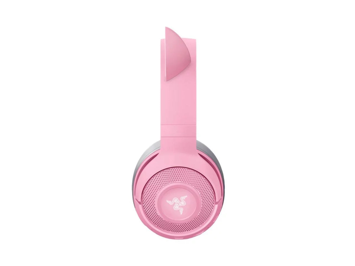 Razer Kraken  Kitty Edition: Bluetooth 5.0-40ms Low Latency Connection - Custom-Tuned 40mm Drivers - Beamforming Microphone - Powered by Razer Chroma - Quartz Pink