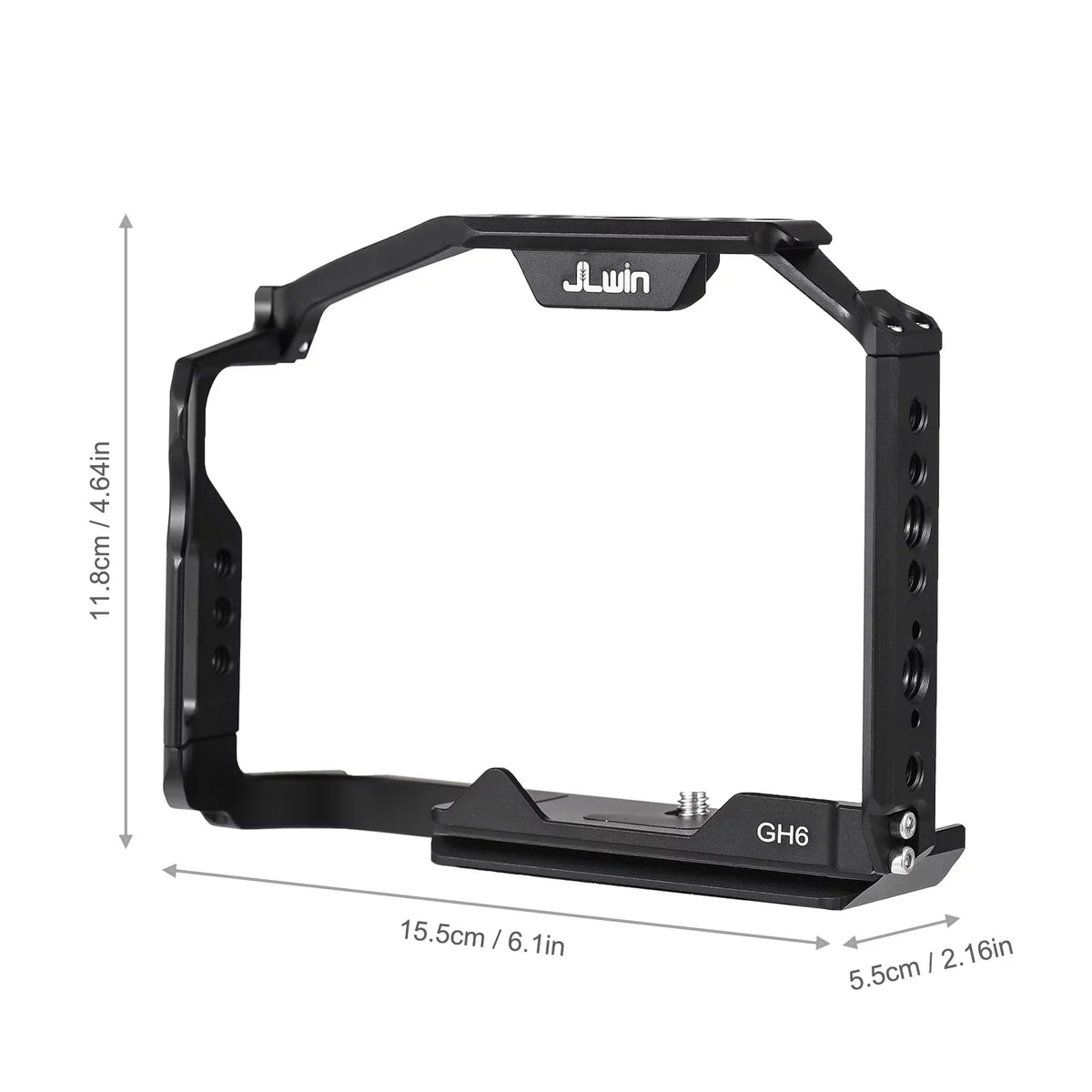 Dcenta  Camera Cage Compatible with Panasonic  Aluminum Alloy Construction with Cold Shoe Mount and Extensive Threaded Holes