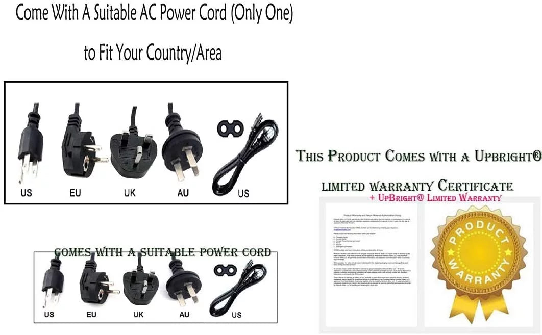 UpBright Octagon Tip 65W  Adapter Compatible with Dell da65ns4-00  -1650-05D 1318 pp22l   la65ns2-00 Inspiron 1318 1440 15 1545 1750 N411z    -21 Family