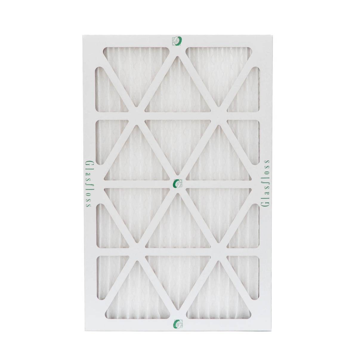 12 Pack of 16x30x1  13 Pleated Air Filters by Glasfloss. Actual Size: 15-5/8 x 29-5/8 x 7/8