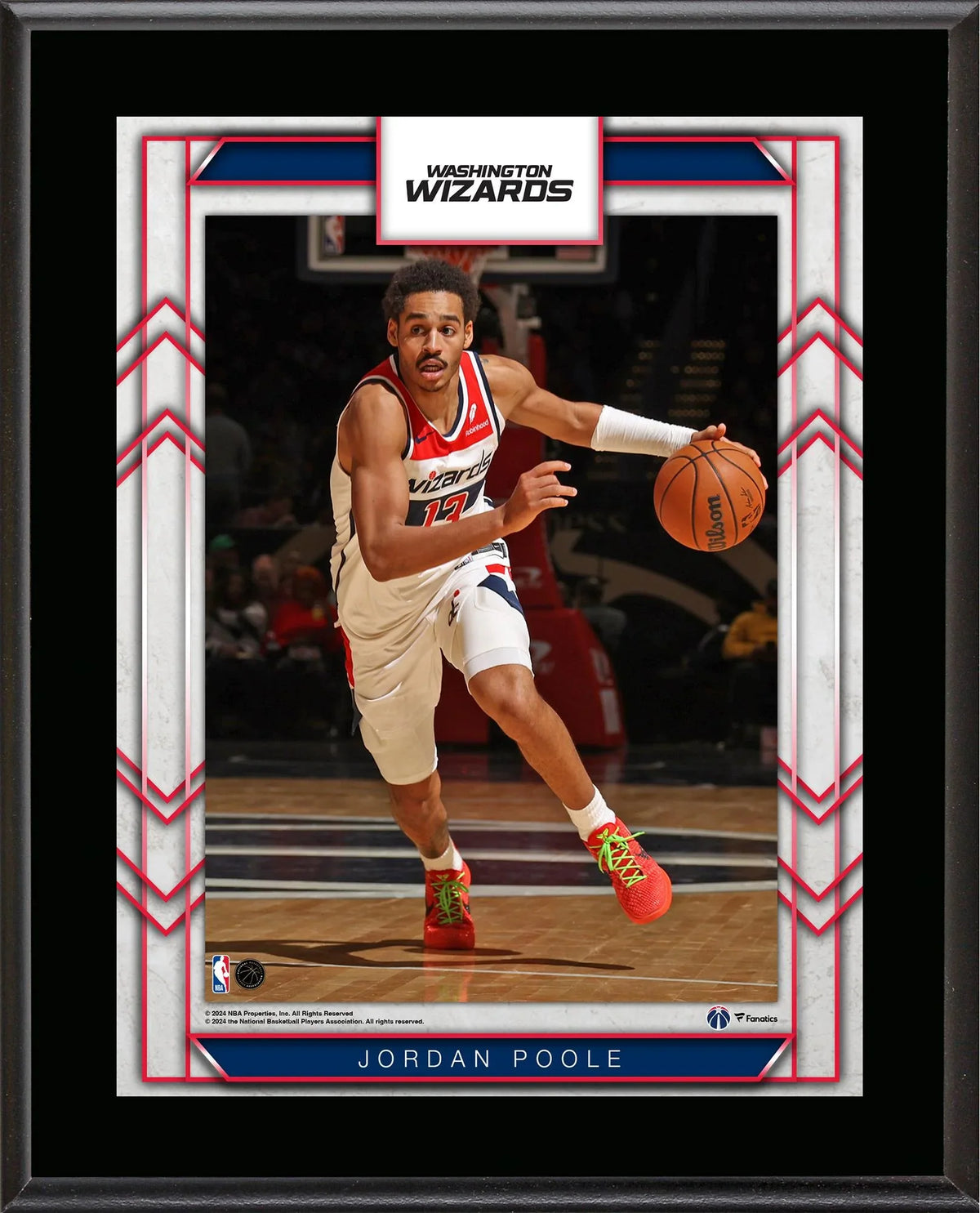 Jordan Poole Washington Wizards 10.5" x 13" Sublimated Player Plaque