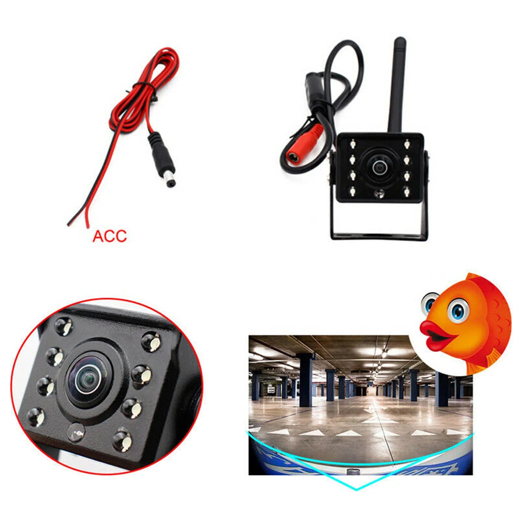 WiFi Wireless Car Rear View Camera Truck Bus ~36V Automobile  Reverse  Night Vision Backup Camera,  Waterproof Wireless Reversing Monitor