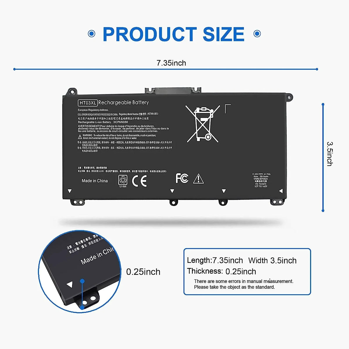 41.7Wh  -855 Laptop y for  Pavilion 14- 14- 14- 15- 240 245  14- 14-