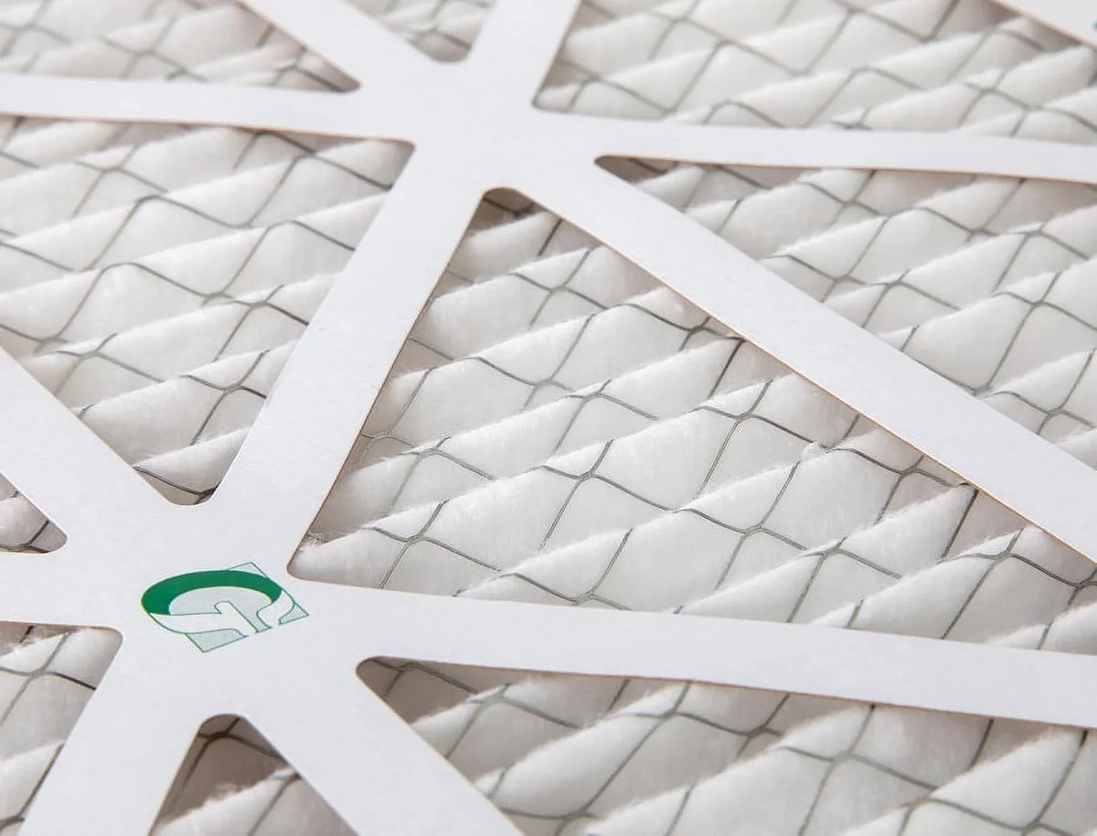 12 Pack of 16x30x1  13 Pleated Air Filters by Glasfloss. Actual Size: 15-5/8 x 29-5/8 x 7/8