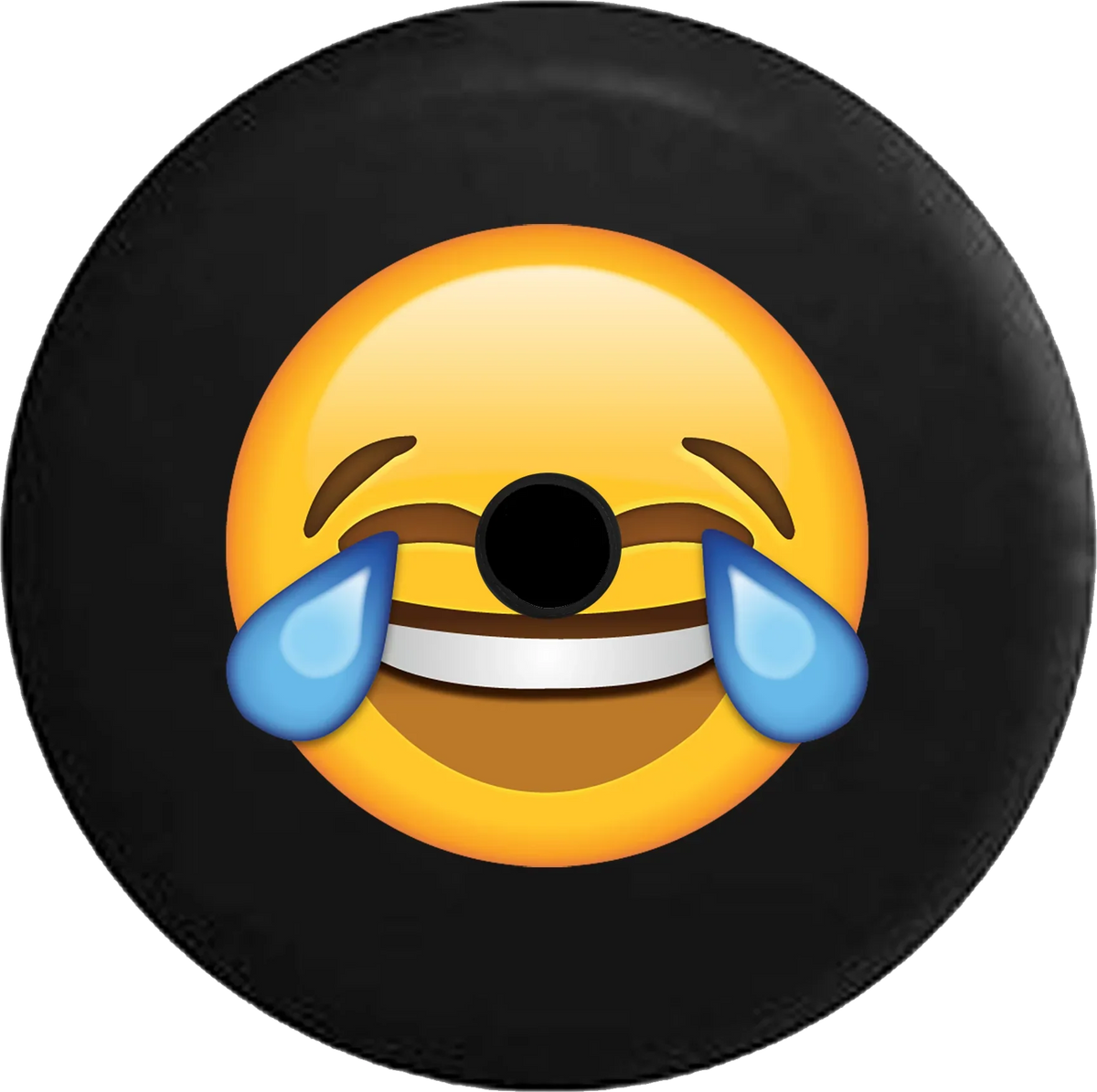 2018 2019 Wrangler  Backup Camera Text Emoji Laughing Until Crying Spare Tire Cover for Jeep  33 Inch