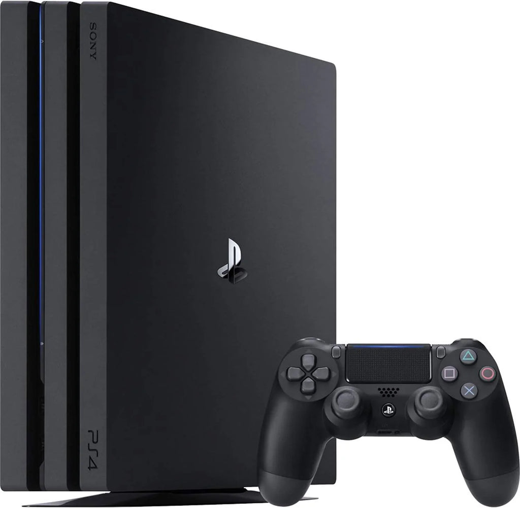Sony PlayStation 4 Pro 1TB Black Gaming Console + - Earbuds With Microphone   Bundle Like New