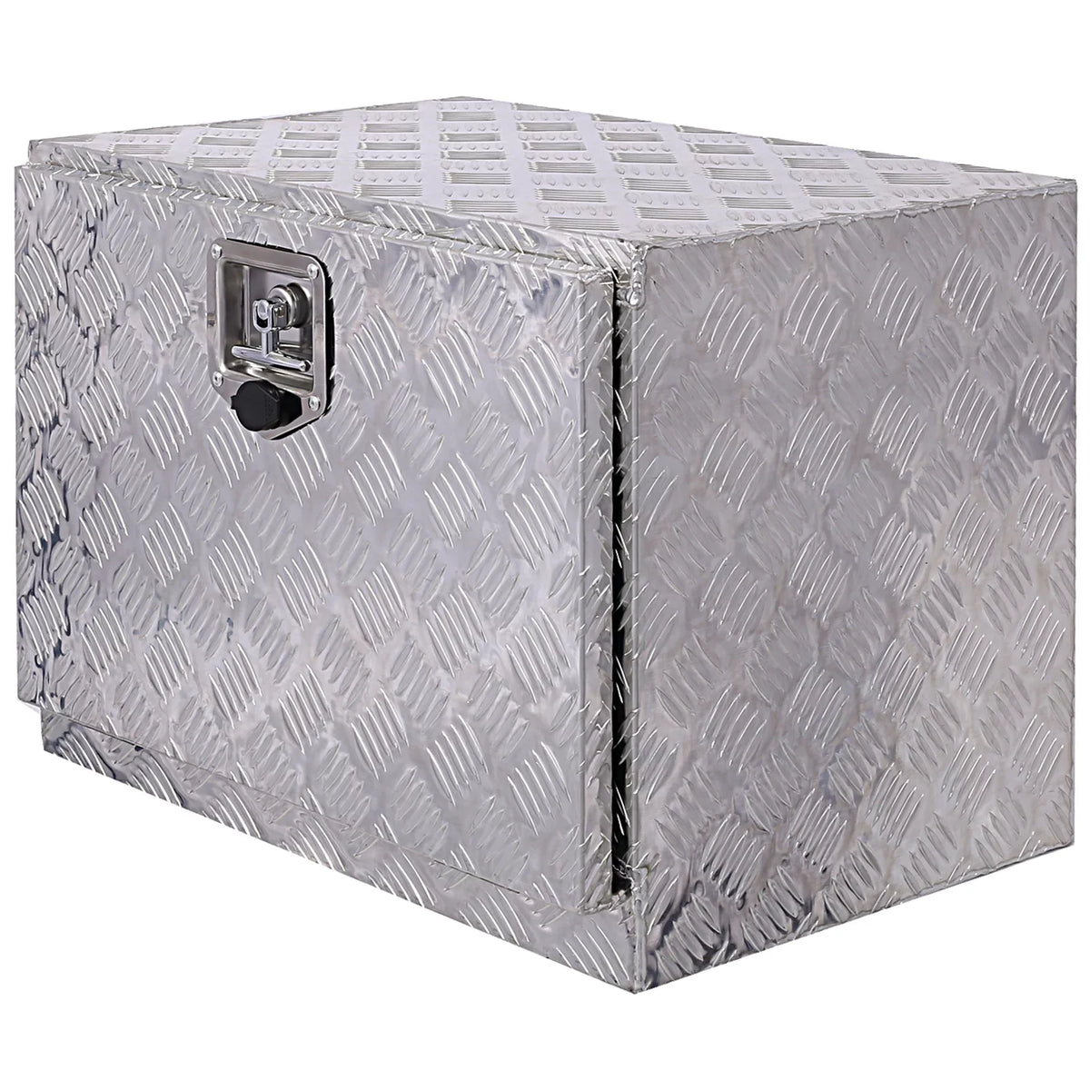 Jarbalai 24 inches Aluminum Tool Box, Truck Bed Tool Box, Outdoor Trailer Pickup Storage Tool Box,  Storage Organizer, Underbody Box w/ Lock Keys, Silver